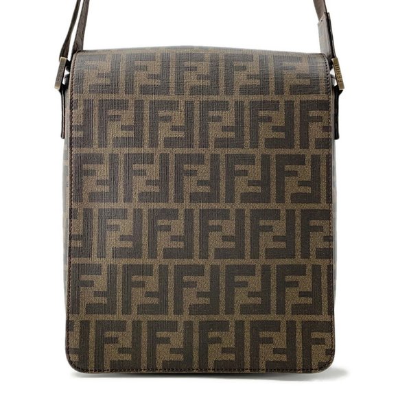Fendi shoulder bag, Zucca flap FENDI men's bag - Picture 1 of 10